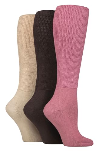 IOMI 3 Paires Chaussettes Hautes Diabétiques Longues Extra Large Chaussettes