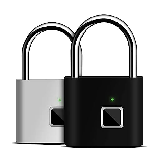 KUTYU FM-570 Lucchetto di sicurezza antifurto senza chiave intelligente biometrico impermeabile con impronte digitali, Argento
