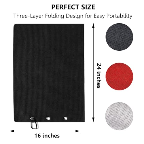 image for LUSTEMBER 3 Pack Large Golf Towels, 16
