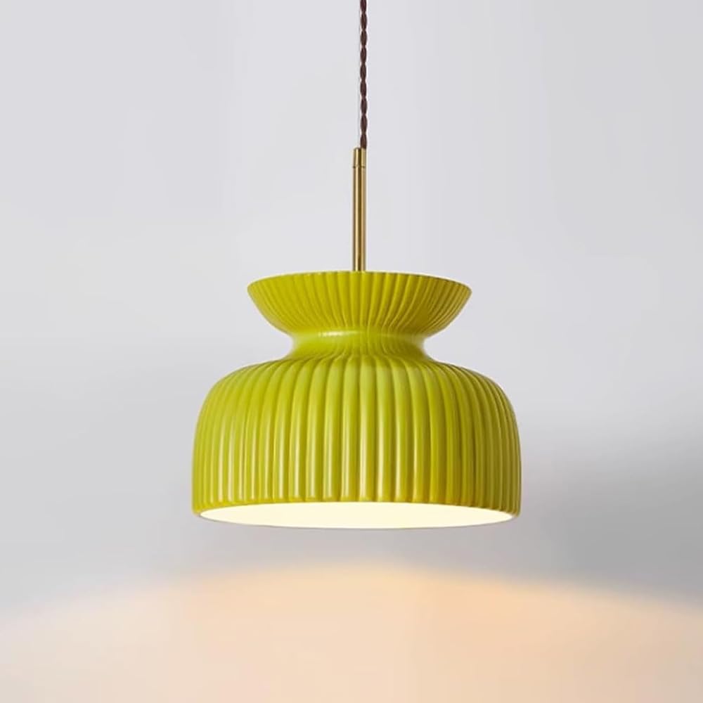 Abinlina Japanese Style Chandelier Pendant Light Fixture for Bedroom, Living Room, Dining Room, Kitchen Island, Bar - Retro Design, Adjustable Height(Light Color)