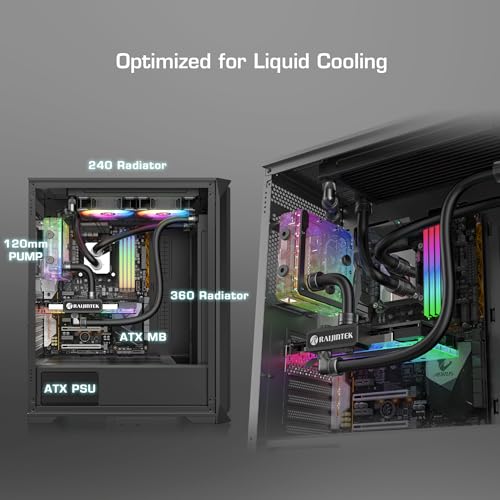 Boîtier PC blanc avec verre trempé et éclairage adressable ARGB