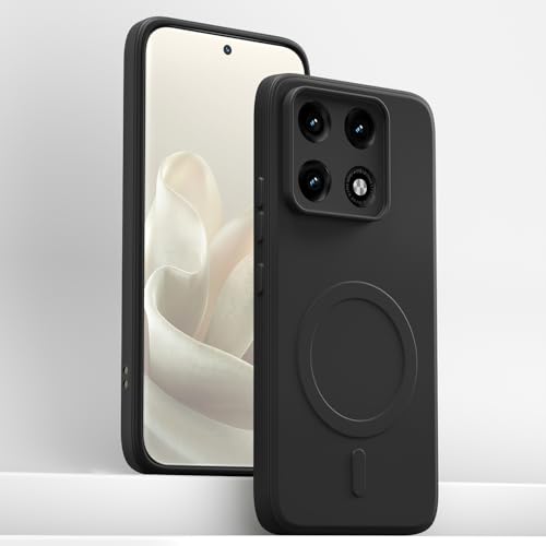 Image of Pikkme Back Cover for Motorola Moto Edge 70 Pro 5G Soft Matte Silicone Mag-Safe Design (Mag-Safe Not Support) Camera Protection | Slim Fit Bumper Cover (Black)