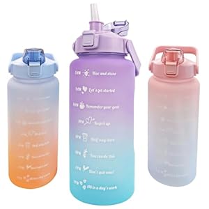 Ketiee 2L Sportflasche mit Zeitmarkierung