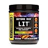 BEYOND RAW LIT V2 Clinical Strength Pre Workout Powder, Hits Harder, Bigger Pumps, Caffeine, L-Citrulline, Creatine, Gummy Worm, 30 Servings