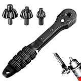 2 in 1 Drill Chuck Ratchet Spanner, Universal Double Head Chuck Key Replacement Tool for Drill, Compatible with Most Electric Drills and Power Tools (3 in 1)