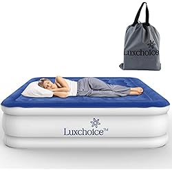 Luxchoice Cama Inflable con Bomba Incorporada ColchóN Hinchable Cama de Aire CóModa Y Autoinchable para Invitados En El Viajes Camping O En Casa
