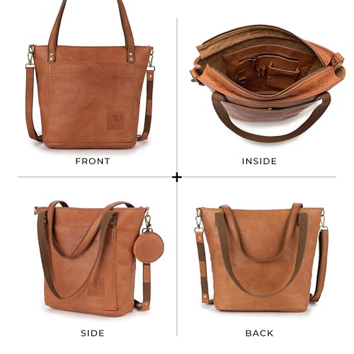 Bolso Tote grande de cuero genuino BERLINER BAGS Vintage miniatura 6