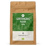 HOFKRAUT Bio Gerstengras Pulver 1000g | Rohkostqualität | aus deutschem Anbau | Rückstandskontrolliert