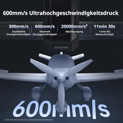 Anycubic Kobra 3 3D-Drucker, LeviQ 3.0 Auto-Nivellierung, Bis zu 600 mm/s, Erweiterbarer Mehrfarbendruck, ohne ACE Pro, Intelligentes Drucken, Größe 250 x 250 x 260 mm – Bild 4