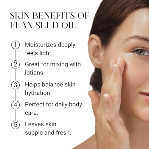 Mayan's Secret Pure Carrier and Essential Oils for Skin Care, Hair, Body Moisturizer for Face-Anti Aging Skin Care (Flax Seed Oil Organic, 4oz)