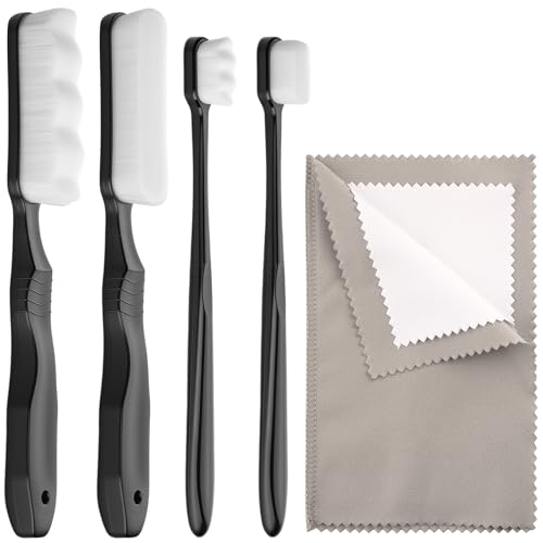 Silver Cleaning Kit with Ultra-Soft Brushes & Polish Cloths – Tarnish Removal for Antique Jewelry, Sterling Silverware, Cutlery & Plateware – Safe for Gold, Diamonds, Platinum, Gemstones & Coins