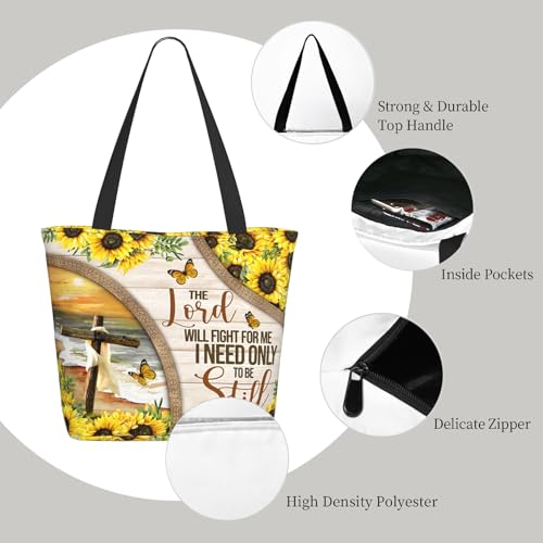 Bible Tote Bags for Women Christian Tote Bag Religious Church Bags for Women Organizer Christian Gift With Zipper3