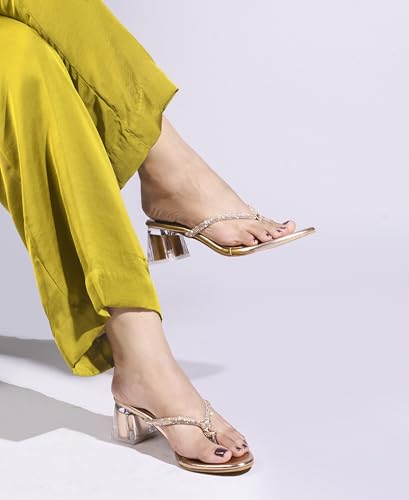 Image of SilverArrow womens Velmo Fashion Sandals|Block Heel Sandals With Open Back|Fusion Wear