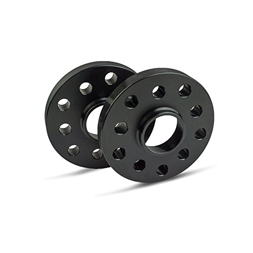 SCC 12120 W Wheel Spacers Anodised/LK 5/112 with 100/5 NLB 57,1////VW, Black, 20 mm, Set of 2