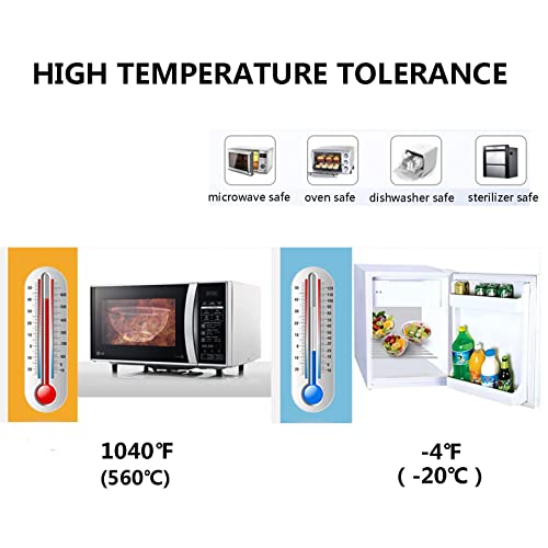 Homwin Glass Mixing Bowls with Lids Set, 8 Pieces Glass Salad Bowl Set with Lids(0.6QT,1.1QT,2.2QT,4QT) High Brosilicate Microwave Bowls for Kitchen Baking, Prepping Serving and Storage, Great Gift