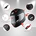 1Storm Motorcycle Youth Kids Street Dirt Bike ATV BMX MX Go Cart Karting Full Face Helmet with LED Tail Light: LED-B15 Matt Black