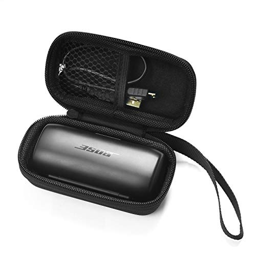 Aokicase Hard Travel Case for Bose SoundSport Free,Speaker Travel Holder Bag Bose SoundSport Free for with Extra Mesh Pocket for Charging Cables, Accessories, Black