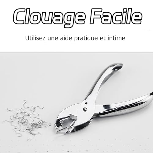 fKiZanthene Heftklammerentferner aus Metall mit ergonomischem Griff robuster Klammerentferner für Büro Home Office und Lager zur Dokumentenorganisation