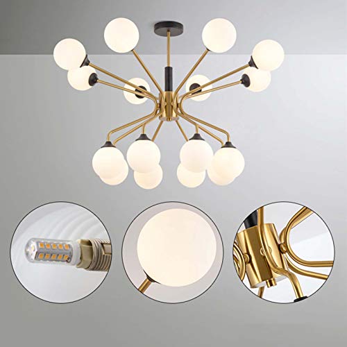 Lustre moderne G9 YangRy en verre ambré de qualité supérieure - 4