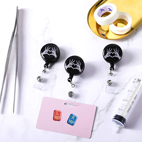 3 Pieces X Ray Badge Reel Christmas Retractable X Ray Badge Clips Hands Heart Nursing Name Id Badge Holder Radiology Tech Badge Holder With Alligator Clip For Nurse Doctors Teacher Student #TOP4