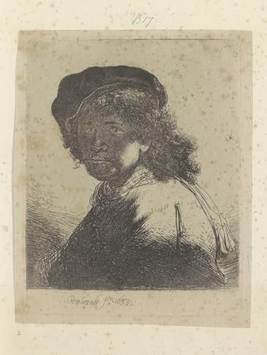 Affiches d'Art de Rembrandt pour Salon : Le Visage dans l'Ombre en 60x90