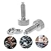 NULYLU 2pcs Stainless Steel Spring Plunger Lock Self-locking Pin Knurled Handle Toolboxes Industrial Use