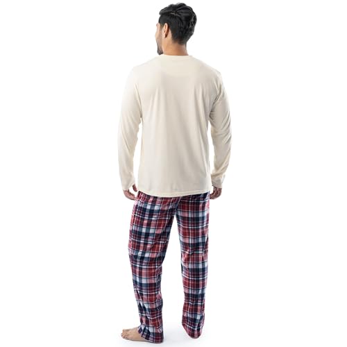 IZOD Men's Long Sleeve Jersey Top and Fleece Pants Sleep Pajama Set2