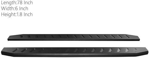 Miniatura 2 de Estribos negros de 6 pulgadas compatibles con Chevy Silverado/Gmc Sierra 1500 2500HD 3500HD 2020-2024 cabina extendida cabina doble barra Nerf