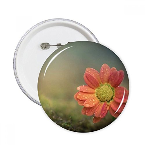Pins badge rond fleurs rouge foncé DIYthinker pour personnaliser vos vêtements