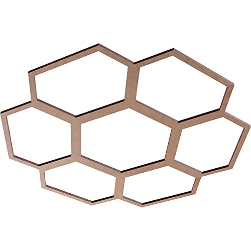 Image of Ekena Millwork 22 inchOD x 7 3 /4 inchID x 3 /8 inchT Florin Wood Fretwork Pierced Ceiling Medallion, Wood (Paint Grade)