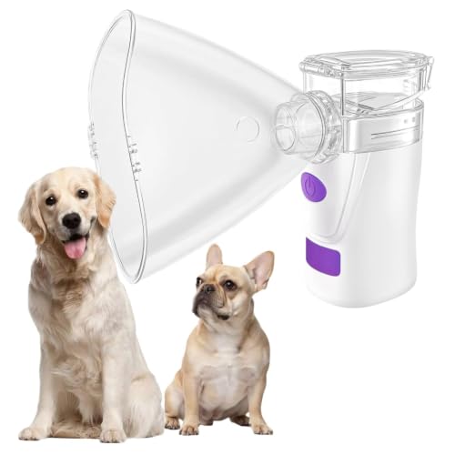 WIKSRY Pet-Mist-Device for Dogs Handheld Dog Pet-Mist-Device Portable Pet Device with Dog Mask USB Rechargeable Quiet Operation