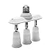 Light Socket Splitter JACKYLED 3 in 1 E26 E27 Adapter Converter Horizontal Designed 360 Degrees Adjustable 180 Degree Bendable