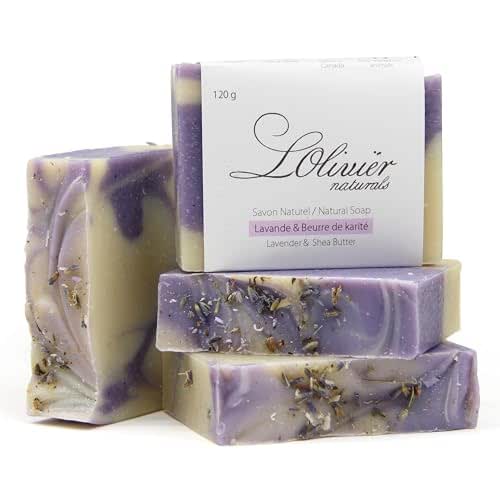 4 Bars Lavender Soap ith Shea Butter All Natural Bar Soap - Handmade Soap - Made in Canada - View 2