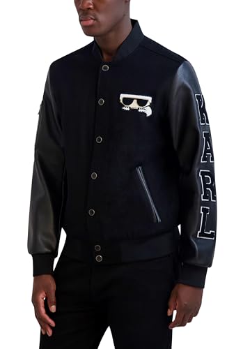 Karl Lagerfeld Paris Men's Faux Shearling Aviator Jacket3