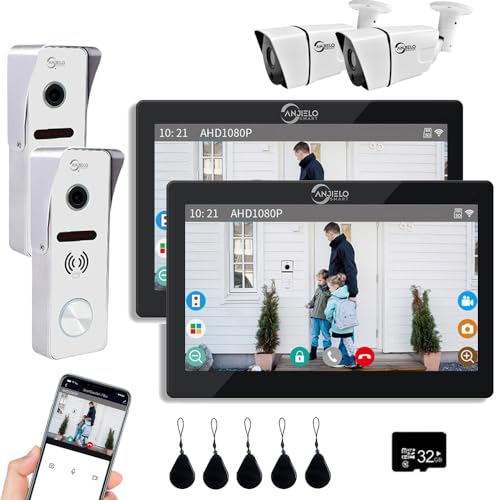 Sistema de intercomunicación de apartamentos con cable de video timbre sistema de monitor de pantalla táctil de 7 pulgadas inalámbrico 1080P HD cámara video entrada puerta intercomunicador cámara de