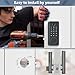Smart Door Lock with Fingerprint & Keyless Entry, Tuya Smart Devices Compatible, Bluetooth Touchscreen Keypad, for Home Security & Smart House Automation, Easy Installation for Wood Doors