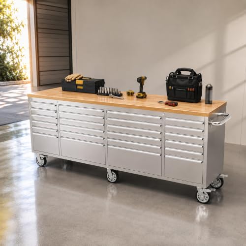 Garvee 96-Inch Rolling Tool Chest with 24 Drawers
