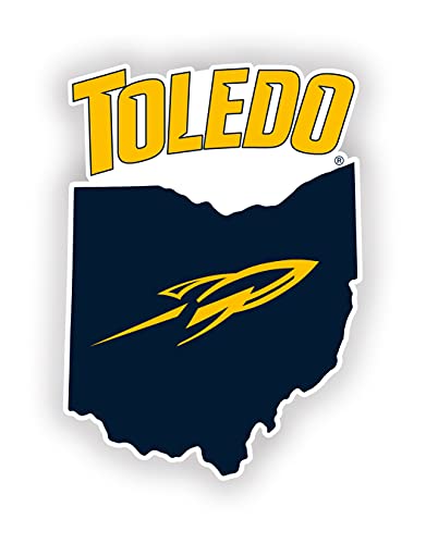 Toledo Rockets 4 Inch State Shape Magnet Officially Licensed Collegiate Product