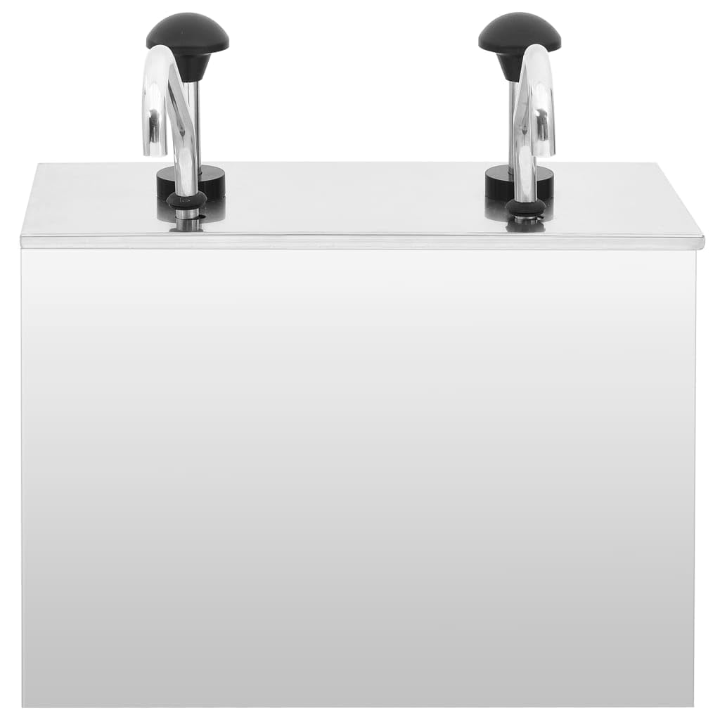 vidaXL Saucenspender Gastro Gastronomie Pumpspender Senfspender Dosierspender Soßenspender Ketchupspender Mayo Spender Edelstahl 2x3,5L