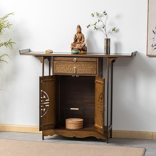 Table de méditation avec rangement pour un autel de maison épuré - 4
