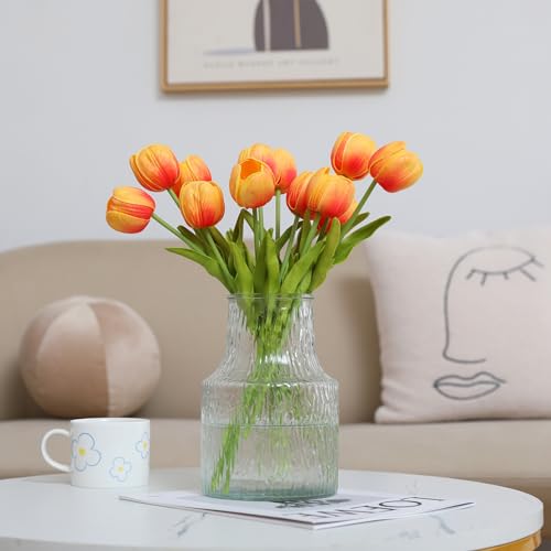 LUWENER 15Pcs Fake Tulips Flowers - Image 2