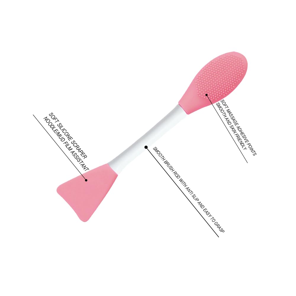 Pennello in Silicone per Maschera Facciale, 2 Pezzi, Applicatore per Maschera, Pennello Cosmetico, Per l'applicazione di Laschere Facciali, Strumento di Bellezza Fai Da Te