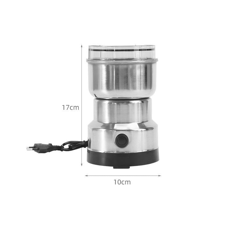 Image of 300W Electric Spice Grinder Machine, Herbs, Nuts & Dry Masala, Stainless Steel Portable Mini Grinder with Sharp Blades, One Touch Operation, Multipurpose Kitchen Grinder for Spices Home Use