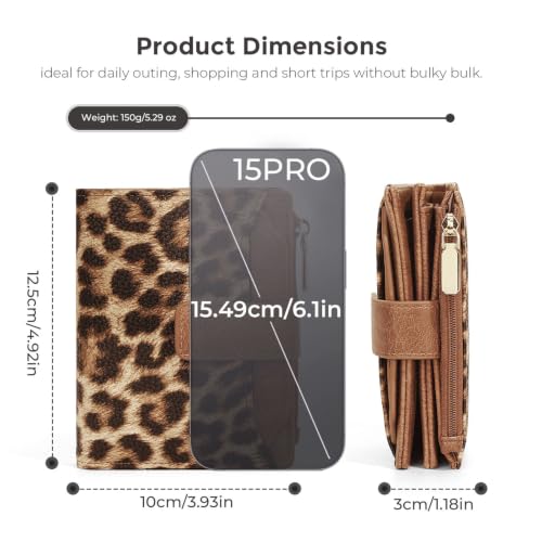 Image of GOIACII Small Wallet for Women Card Holder Leather Wallets Leopard Print