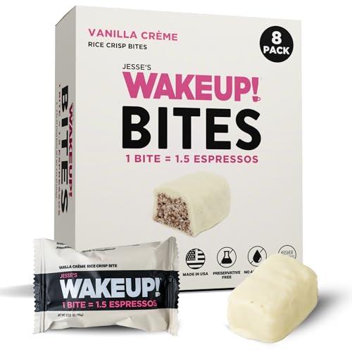 Image of WAKEUP! Caffeinated Vanilla Creme Bites,1.5 Espressos, Gluten Free, 8 Pack