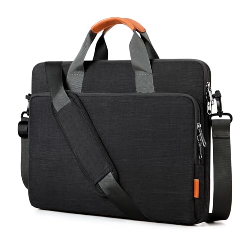 bagasin Sacoche ordinateur portable 15 15,6 16 pouces, mallette extensible avec bandoulière, sac de transport PC portable, sacoche professionnelle pour...