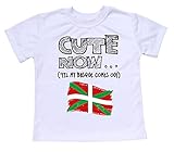 Cute Now Toddler Spain T-shirt 'Til My Basque Comes Out Kids Shirt Top in White 2T-5T (3T)
