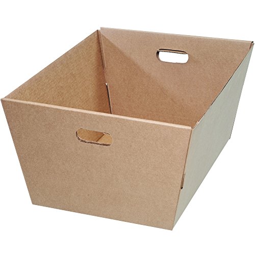 Image of Tape Logic TLMT251912 Corrugated Totes, 25 inch x 19 inch x 12 inch, Kraft (Pack of 25)