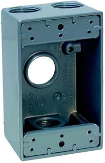 Sigma Electric 4-1/2 in. Rectangle Metallic 1 gang Weatherproof Box Gray