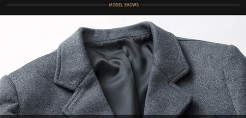 Long Wool Overcoat for Men Pea Coat Winter Warm Trench Coat4